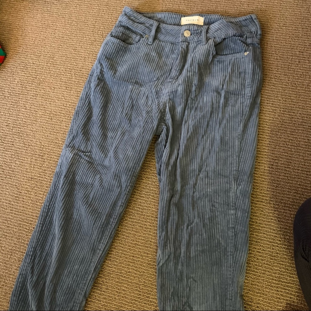 Pac Sun blue corduroy mom jean
